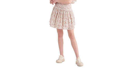 Black Tape Tiered Mini Skirt